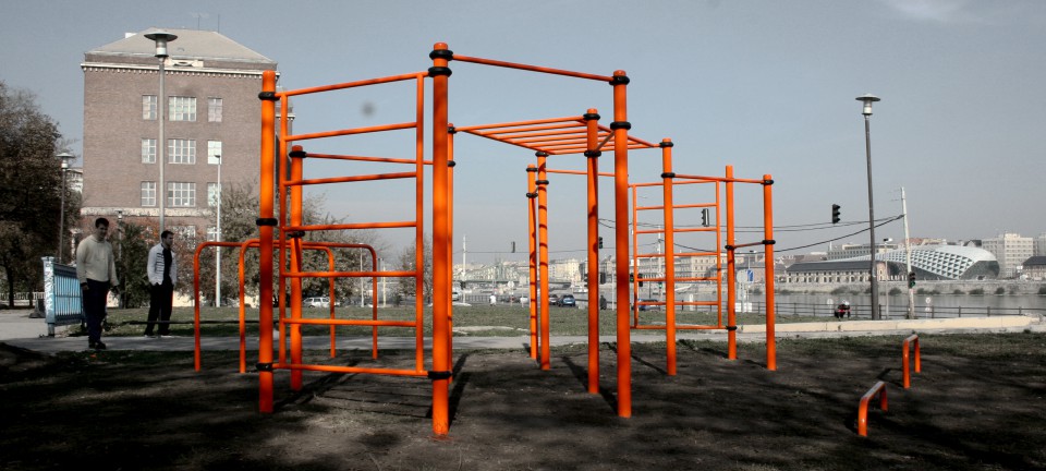 Street workout gym. Budapest 